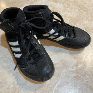 Adidas Kids Black and White High-Top Sneakers